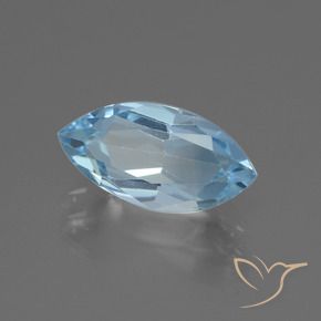 Topaze Bleu ciel naturelle Marquise, 2.56 ct, VVS