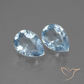 Shop natural 1.71ct Bleu ciel Topaze gems, En forme de poire, from Brésil at GemSelect. In stock, global shipping!
