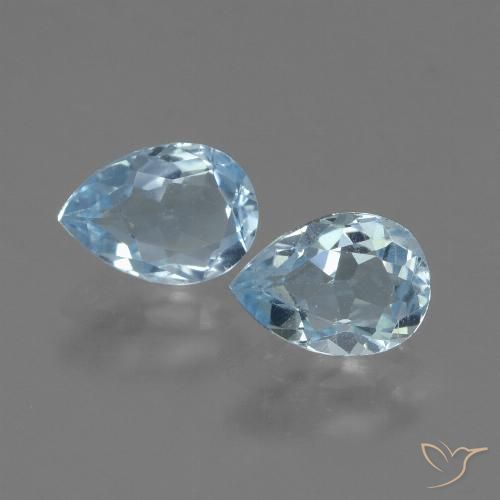1.69ctw Naturel Bleu ciel Topaze, En forme de poire, VVS-VS
