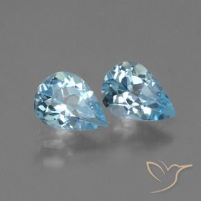 Shop natural 1.51ct Bleu ciel Topaze gems, En forme de poire, from Brésil at GemSelect. In stock, global shipping!