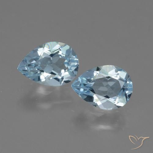 1.69ctw Naturel Bleu ciel Topaze, En forme de poire, VVS-VS