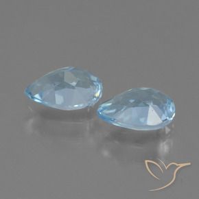 Shop natural 1.65ct Bleu ciel Topaze gems, En forme de poire, from Brésil at GemSelect. In stock, global shipping!