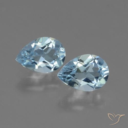 1.61ctw Naturel Bleu ciel Topaze, En forme de poire, VVS-VS