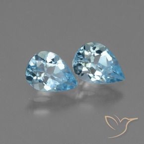 Shop natural 1.55ct Bleu Suisse Topaze gems, En forme de poire, from Brésil at GemSelect. In stock, global shipping!