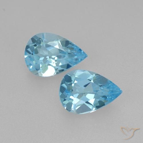 Shop natural 1.55ct Bleu Suisse Topaze gems, En forme de poire, from Brésil at GemSelect. In stock, global shipping!