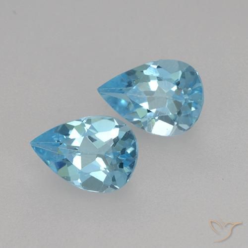 Shop natural 1.55ct Bleu Suisse Topaze gems, En forme de poire, from Brésil at GemSelect. In stock, global shipping!