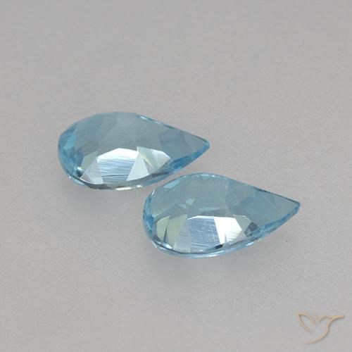 Shop natural 1.55ct Bleu Suisse Topaze gems, En forme de poire, from Brésil at GemSelect. In stock, global shipping!
