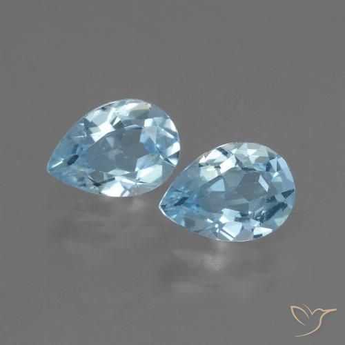 1.69ctw Naturel Bleu ciel Topaze, En forme de poire, VVS-VS