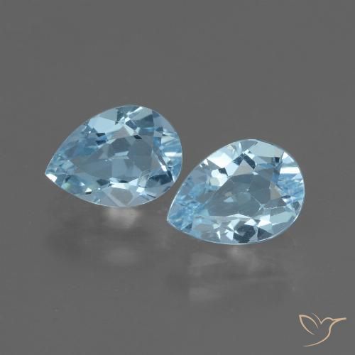 Achetez naturel 1.68ct Bleu ciel Topaze gems, En forme de poire, En provenance Brésil chez GemSelect. En stock, livraison internationale!