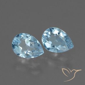 Achetez naturel 1.68ct Bleu ciel Topaze gems, En forme de poire, En provenance Brésil chez GemSelect. En stock, livraison internationale!