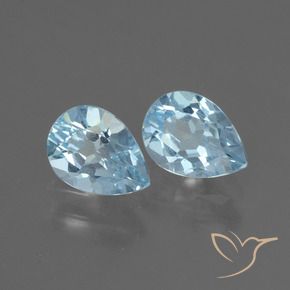 Shop natural 1.66ct Bleu ciel Topaze gems, En forme de poire, from Brésil at GemSelect. In stock, global shipping!