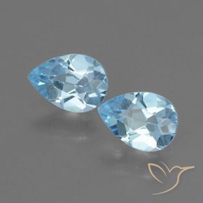 Shop natural 1.49ct Bleu ciel Topaze gems, En forme de poire, from Brésil at GemSelect. In stock, global shipping!