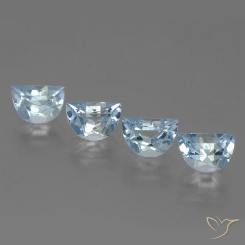 4.00ctw Naturel Bleu ciel Topaze, Fantaisie, VS