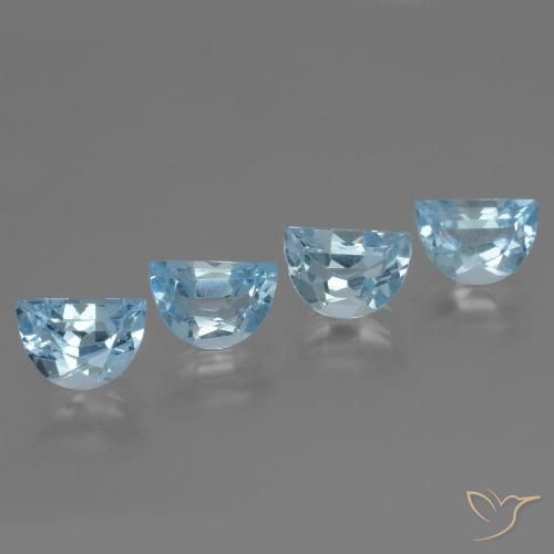 3.98ctw Naturel Bleu ciel Topaze, Fantaisie, VS