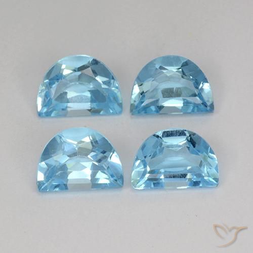 3.80ctw Naturel Bleu ciel Topaze, Fantaisie, VS