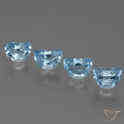 4.46ctw Naturel Bleu ciel Topaze, Fantaisie, VS