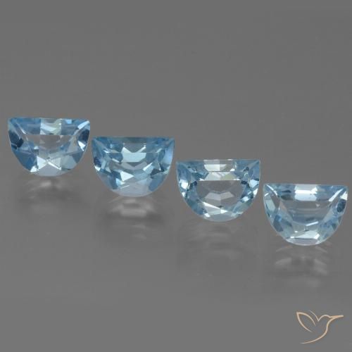 4.30ctw Naturel Bleu ciel Topaze, Fantaisie, VS