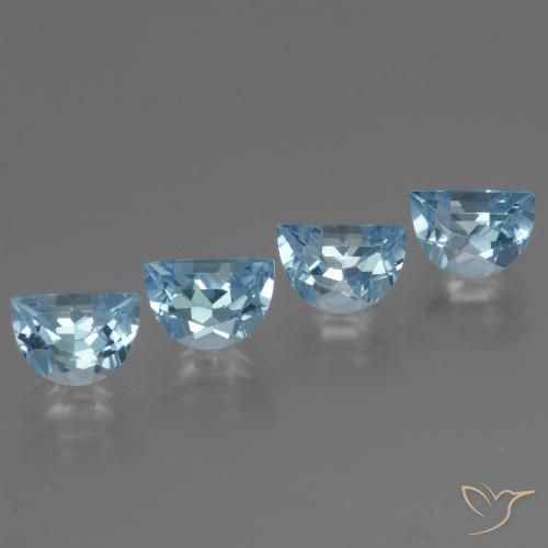 3.92ctw Naturel Bleu ciel Topaze, Fantaisie, VVS-VS