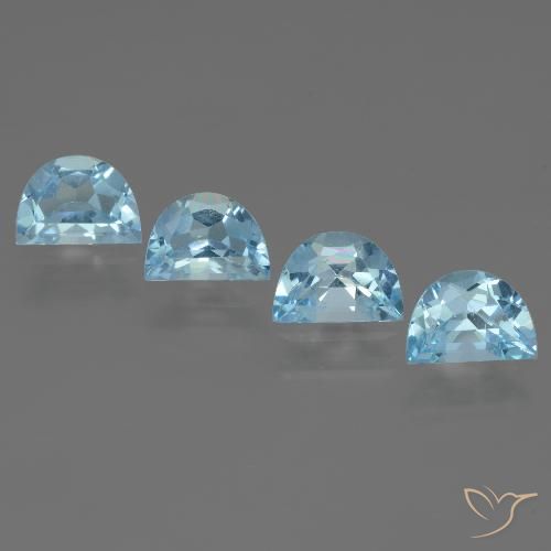 3.72ctw Naturel Bleu ciel Topaze, Fantaisie, VS