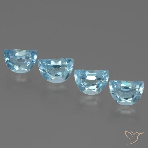 3.94ctw Naturel Bleu ciel Topaze, Fantaisie, VS