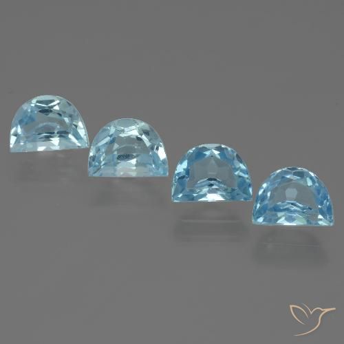 4.49ctw Naturel Bleu Suisse Topaze, Fantaisie, VS
