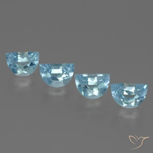 4.00ctw Naturel Bleu ciel Topaze, Fantaisie, VS