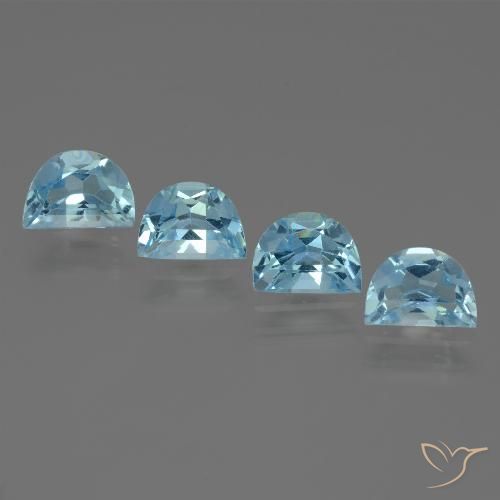 3.83ctw Naturel Bleu ciel Topaze, Fantaisie, VVS-VS