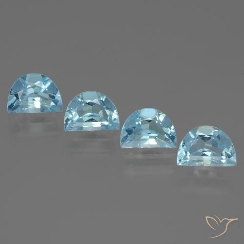 4.05ctw Naturel Bleu ciel Topaze, Fantaisie, VVS-VS