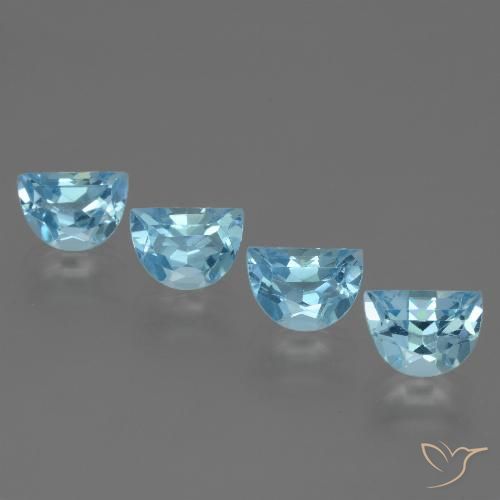 4.39ctw Naturel Bleu ciel Topaze, Fantaisie, VVS-VS
