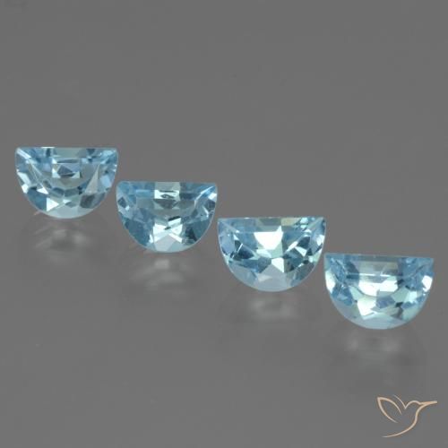 3.59ctw Naturel Bleu ciel Topaze, Fantaisie, VS