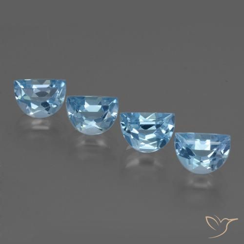 4.45ctw Naturel Bleu ciel Topaze, Fantaisie, VVS-VS