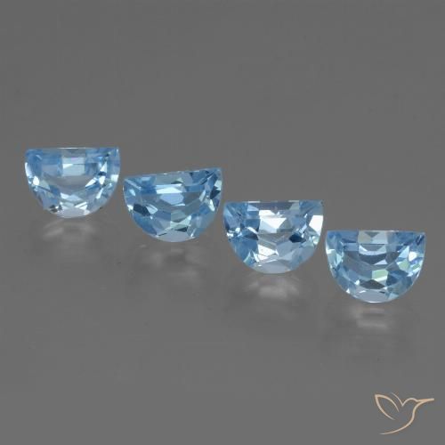 4.07ctw Naturel Bleu Suisse Topaze, Fantaisie, VVS-VS