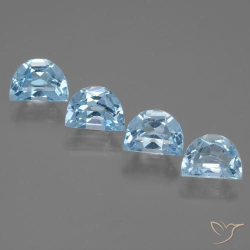 4.18ctw Naturel Bleu ciel Topaze, Fantaisie, VVS-VS
