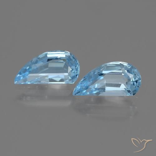 2.77ctw Naturel Bleu ciel Topaze, Fantaisie, VVS-VS