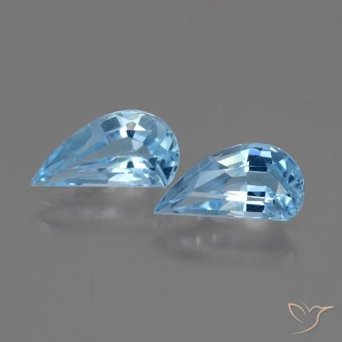 2.66ctw Naturel Bleu ciel Topaze, Fantaisie, VVS