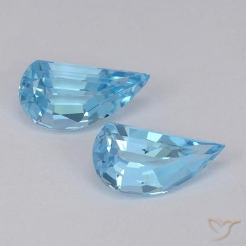 2.78ctw Naturel Bleu Suisse Topaze, Fantaisie, VVS