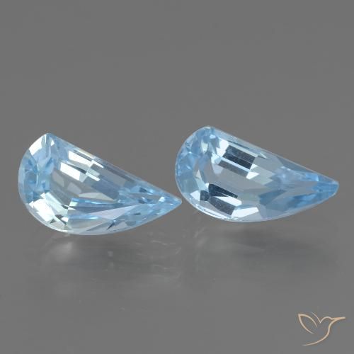2.64ctw Naturel Bleu ciel Topaze, Fantaisie, VVS