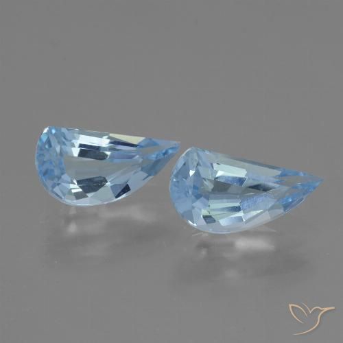 2.82ctw Naturel Bleu ciel Topaze, Fantaisie, VVS