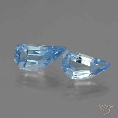 2.63ctw Naturel Bleu ciel Topaze, Fantaisie, VVS