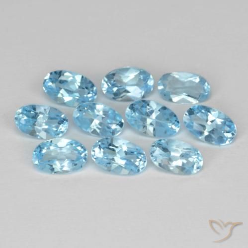 Achetez naturel 2.90ct Bleu ciel Topaze gems, Coupe ovale, En provenance Brésil chez GemSelect. En stock, livraison internationale!