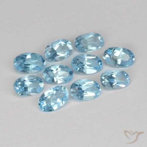 Achetez naturel 2.90ct Bleu ciel Topaze gems, Coupe ovale, En provenance Brésil chez GemSelect. En stock, livraison internationale!