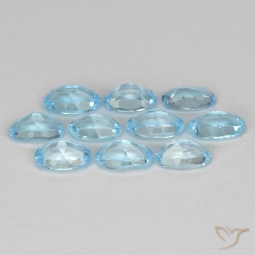 Achetez naturel 2.90ct Bleu ciel Topaze gems, Coupe ovale, En provenance Brésil chez GemSelect. En stock, livraison internationale!