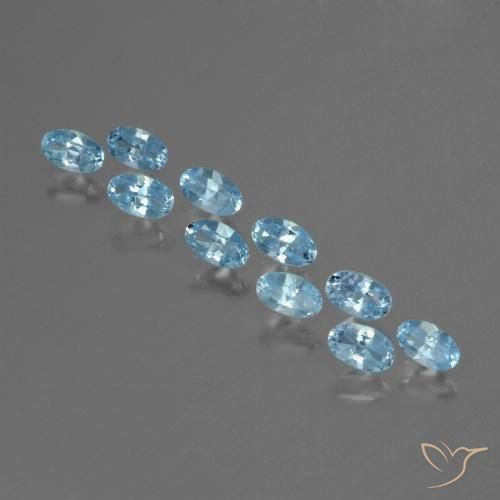 2.79ctw Naturel Bleu ciel Topaze, ovale, VS