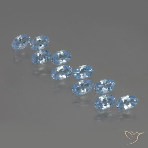 2.87ctw Naturel Bleu ciel Topaze, ovale, VS