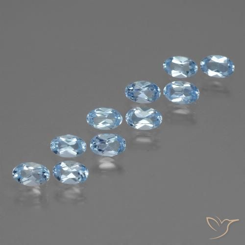 2.94ctw Naturel Bleu ciel Topaze, ovale, VS