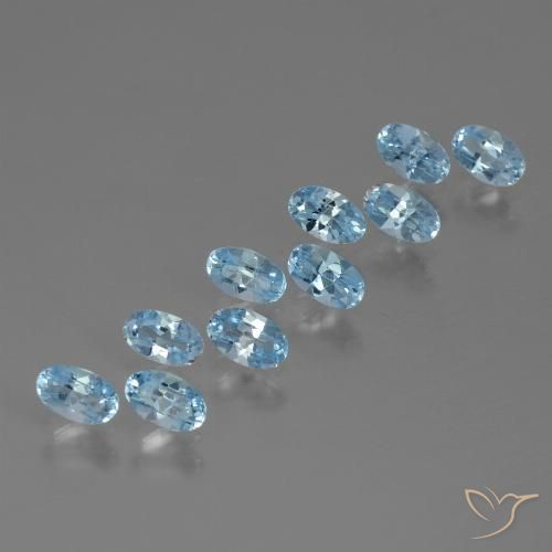 3.07ctw Naturel Bleu ciel Topaze, ovale, VS