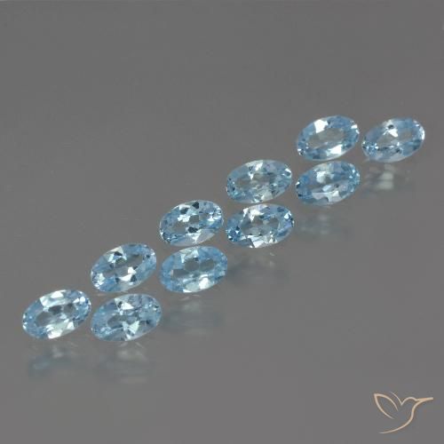 3.55ctw Naturel Bleu ciel Topaze, ovale, VS