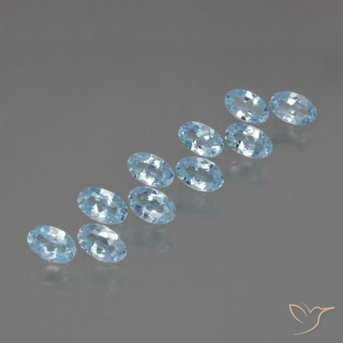 2.86ctw Naturel Bleu ciel Topaze, ovale, VS