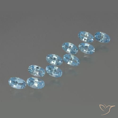 2.78ctw Naturel Bleu ciel Topaze, ovale, VS