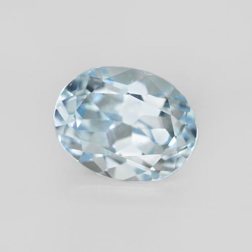 Topaze Bleu bébé naturelle ovale, 2.57 ct, VVS-VS
